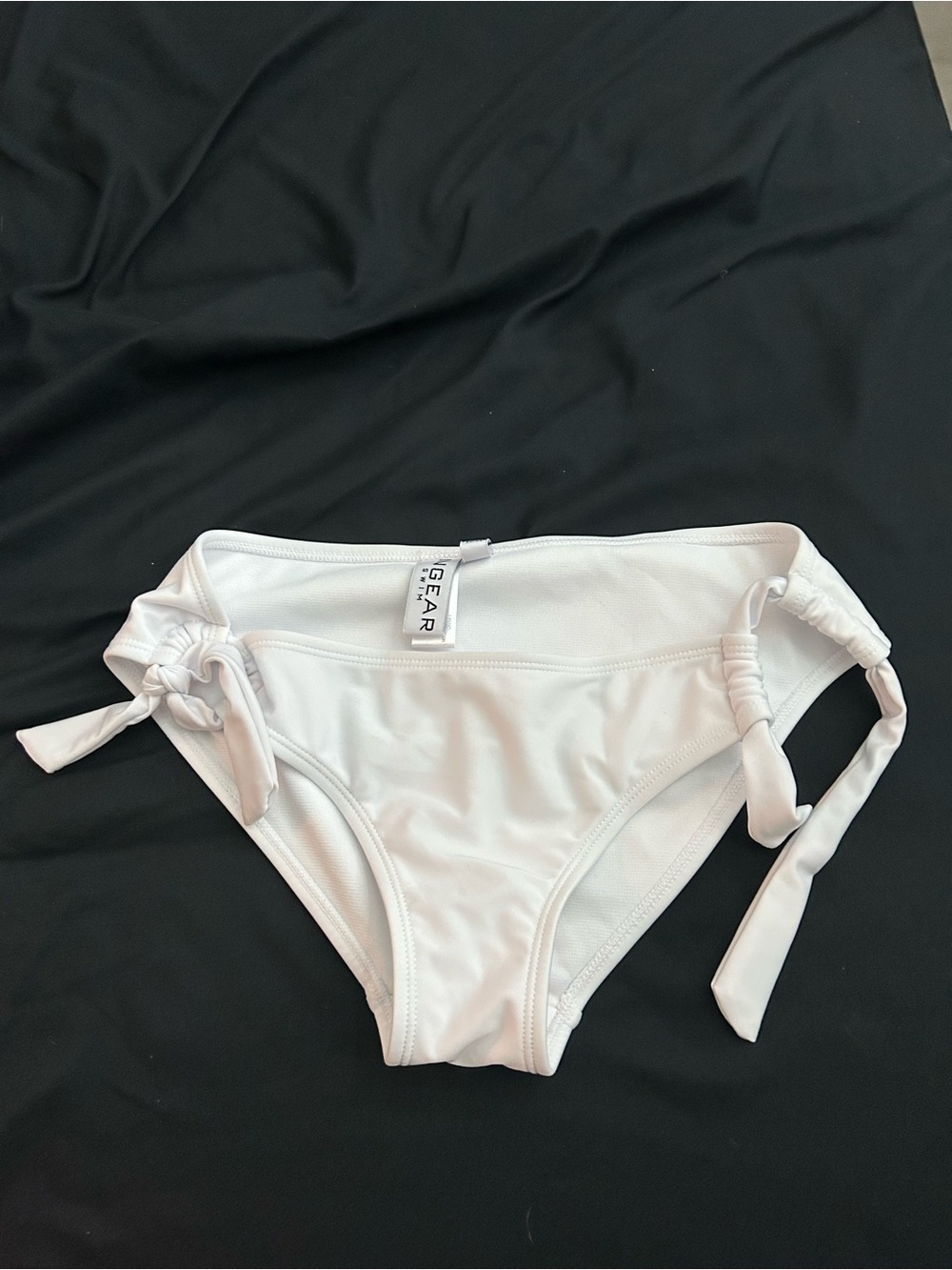 White Side Tie Bikini Bottoms